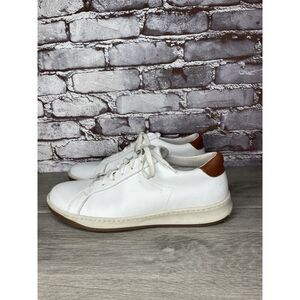 Eleventy White Low Top Lace Up Casual Brown Heel Sneakers Women’s Sz 42EU/11M US